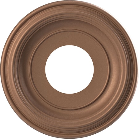 Ekena Millwork Traditional Thermoformed PVC Ceiling Medallion Fits Canopies up to 5 1/2-in., Aged Copper CMP10TRCAC